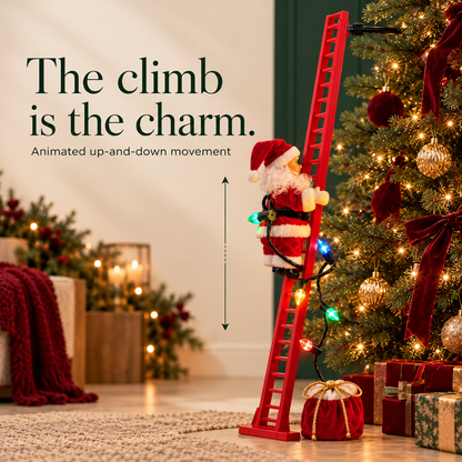 🎅✨ Climbing Santa™ | 43-Inch Musical LED Christmas Decoration