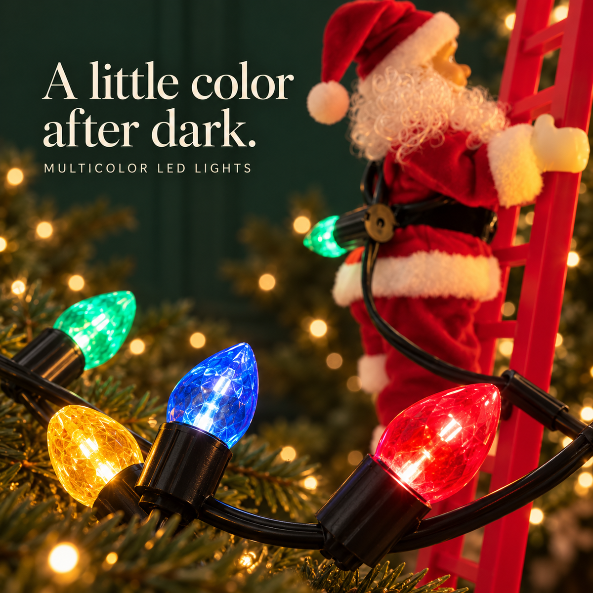 🎅✨ Climbing Santa™ | 43-Inch Musical LED Christmas Decoration