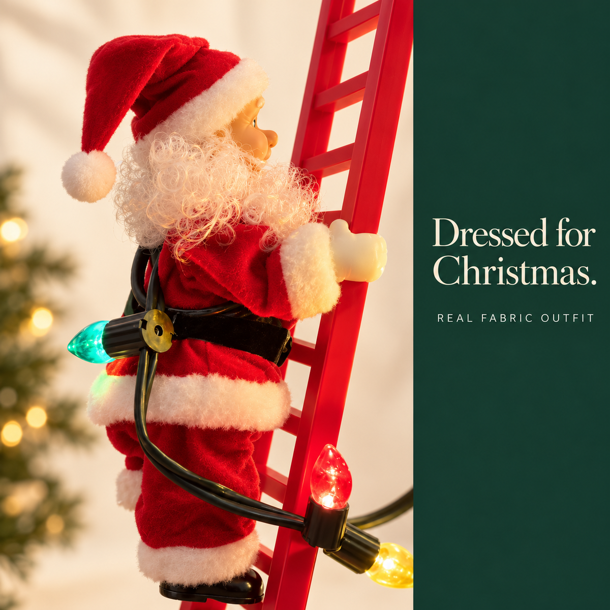 🎅✨ Climbing Santa™ | 43-Inch Musical LED Christmas Decoration
