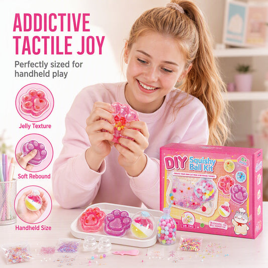 🎨🫧 DIY Squishy Stress Ball Kit – Make, Squeeze & Relax