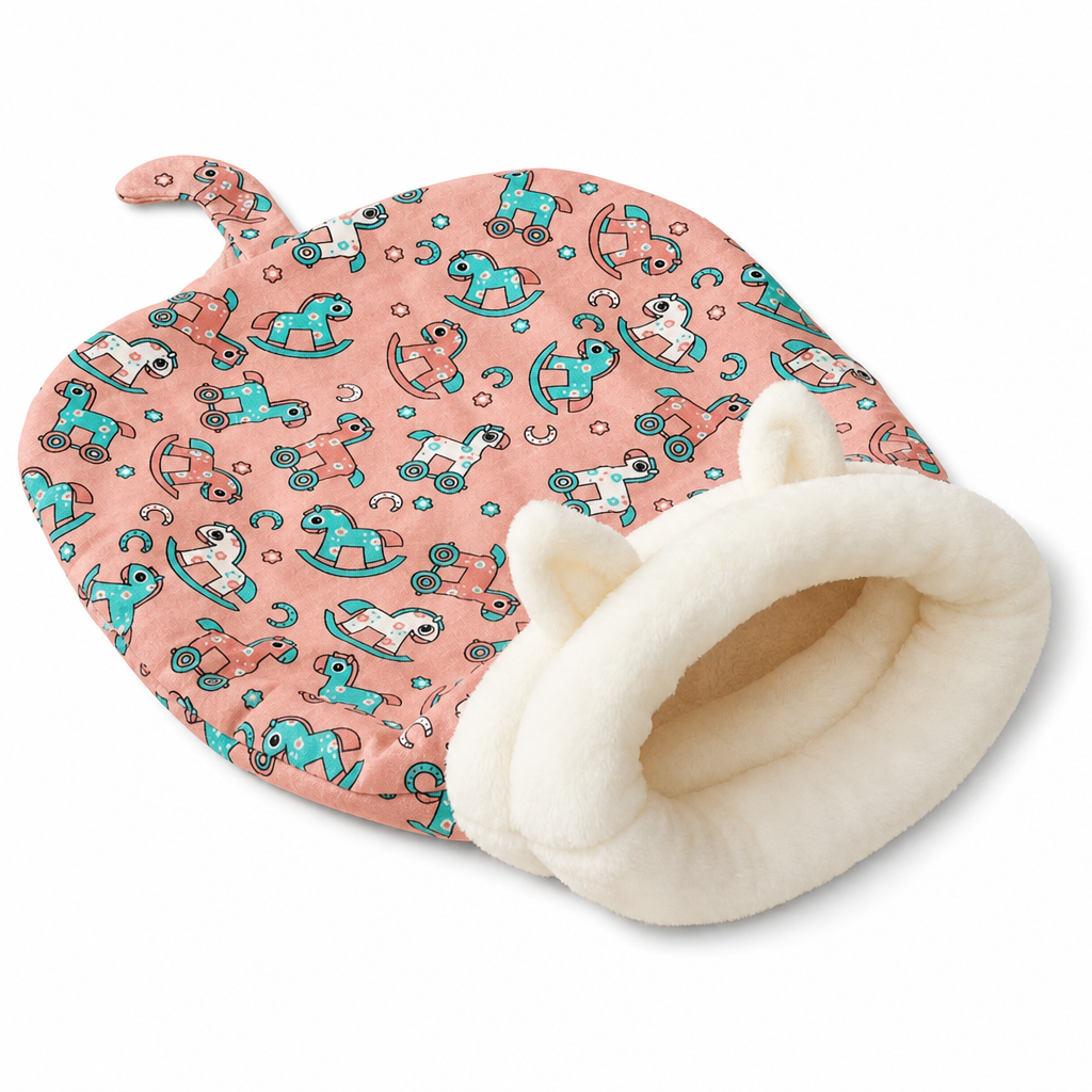 🐱🧸 SnuggleCave™ | Warm Hooded Winter Cat Bed