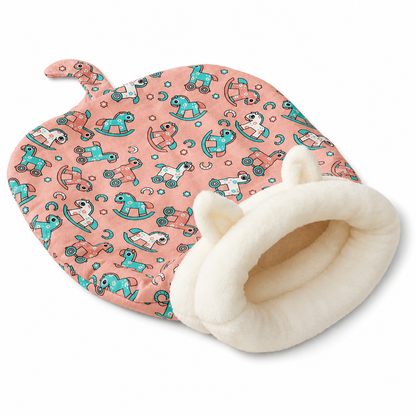 🐱🧸 SnuggleCave™ | Warm Hooded Winter Cat Bed