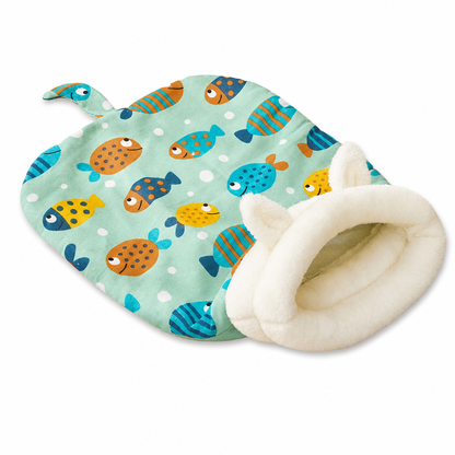 🐱🧸 SnuggleCave™ | Warm Hooded Winter Cat Bed