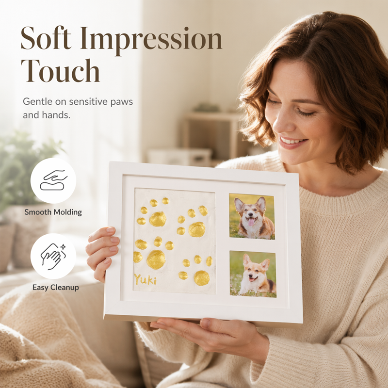 🤍 Forever Imprint Keepsake Frame | Hand, Foot & Paw Memory Kit