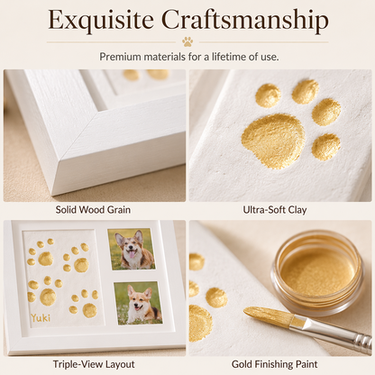 🤍 Forever Imprint Keepsake Frame | Hand, Foot & Paw Memory Kit
