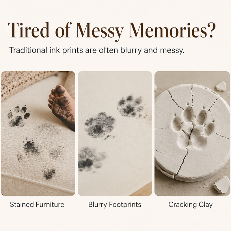 🤍 Forever Imprint Keepsake Frame | Hand, Foot & Paw Memory Kit