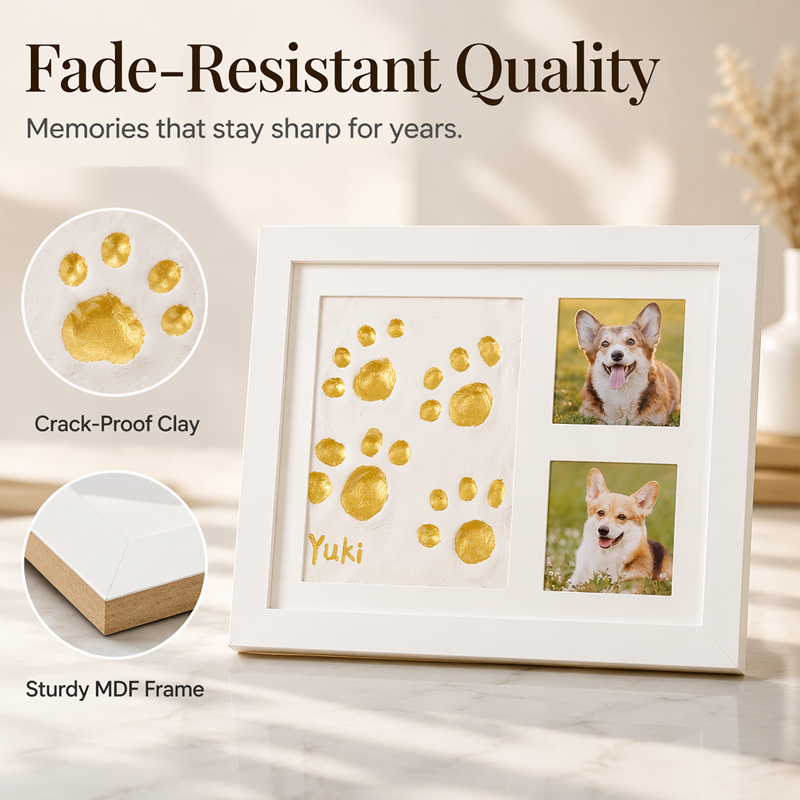 🤍 Forever Imprint Keepsake Frame | Hand, Foot & Paw Memory Kit
