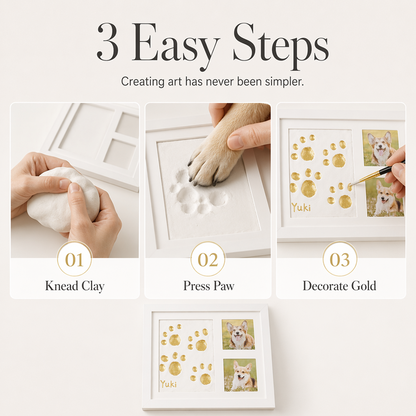 🤍 Forever Imprint Keepsake Frame | Hand, Foot & Paw Memory Kit