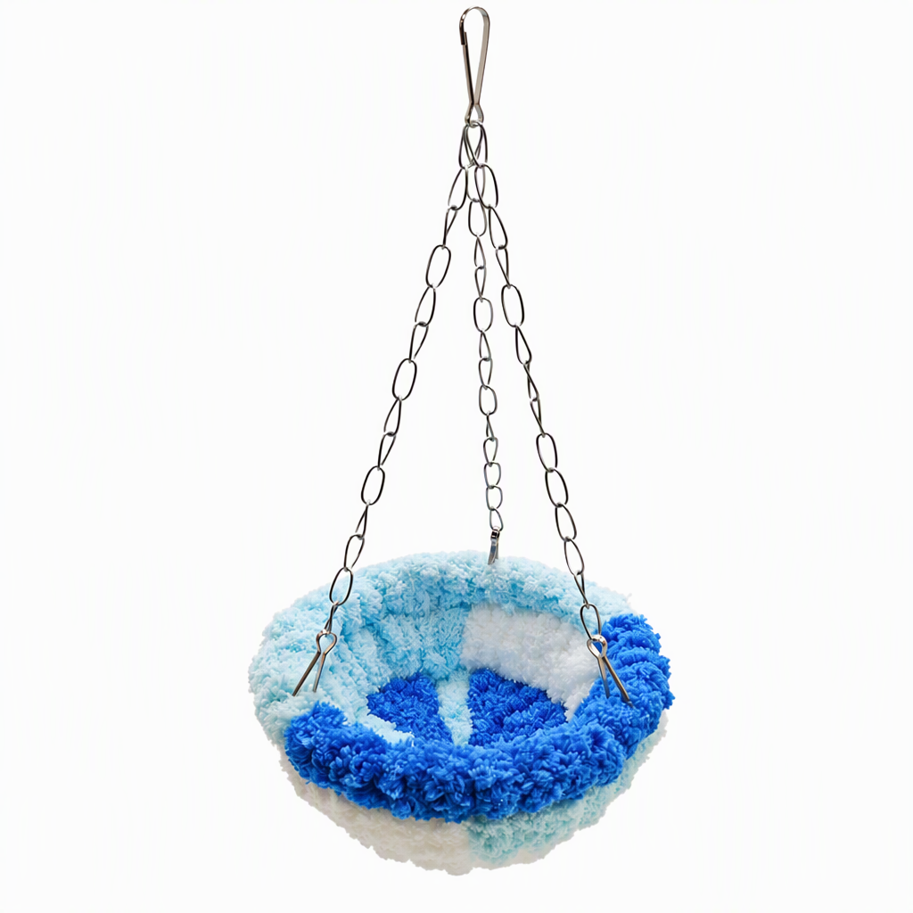 🐦 LIMITED-TIME 50% OFF! 🧶 Warm Winter Bird Hanging Hammock – Cozy, Soft, Cage Decor ✨