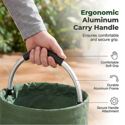 🌿🧺 Garden TidyMate™ | Foldable Storage Basket with Utility Pockets