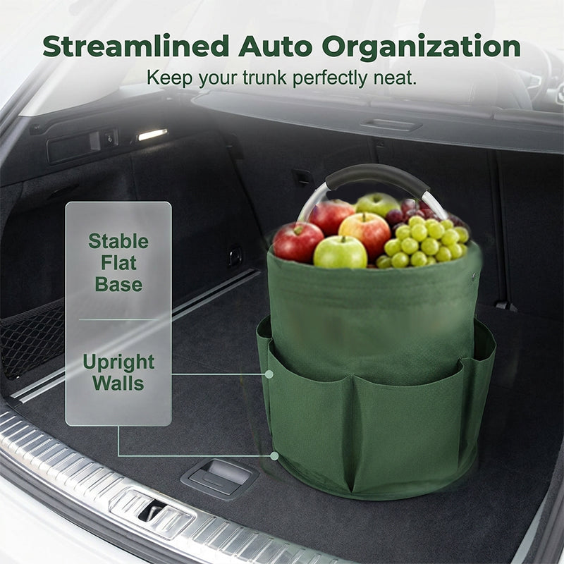 🌿🧺 Garden TidyMate™ | Foldable Storage Basket with Utility Pockets