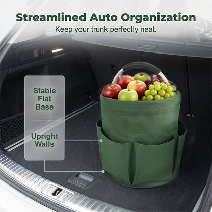 🌿🧺 Garden TidyMate™ | Foldable Storage Basket with Utility Pockets