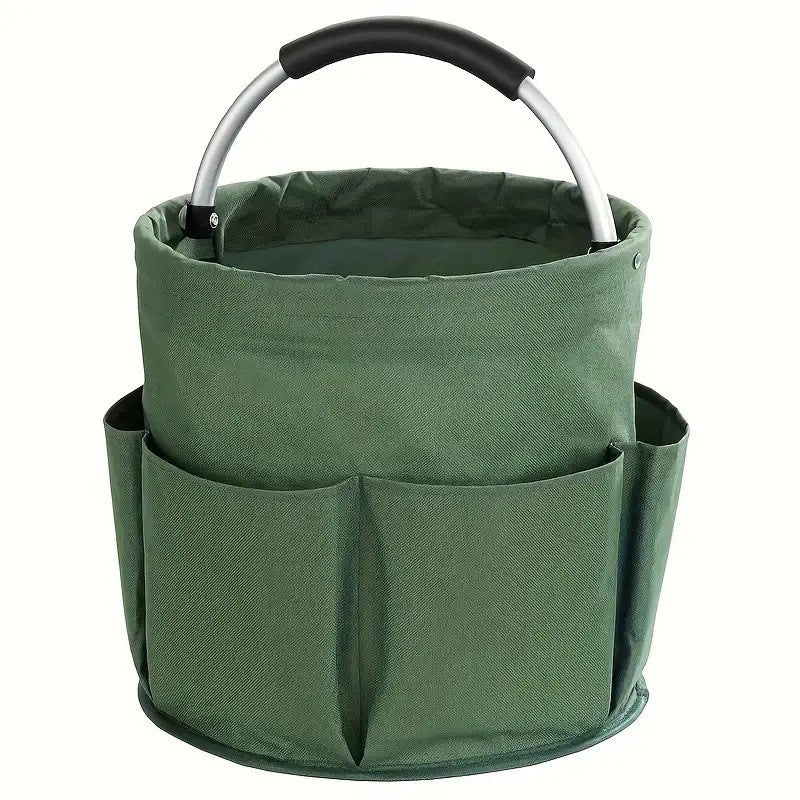 🌿🧺 Garden TidyMate™ | Foldable Storage Basket with Utility Pockets