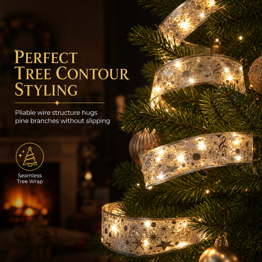 🎄✨ Wrap the Tree in Light | Christmas Ribbon String Lights