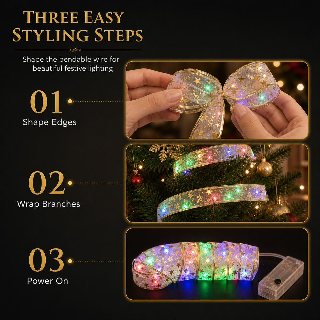 🎄✨ Wrap the Tree in Light | Christmas Ribbon String Lights
