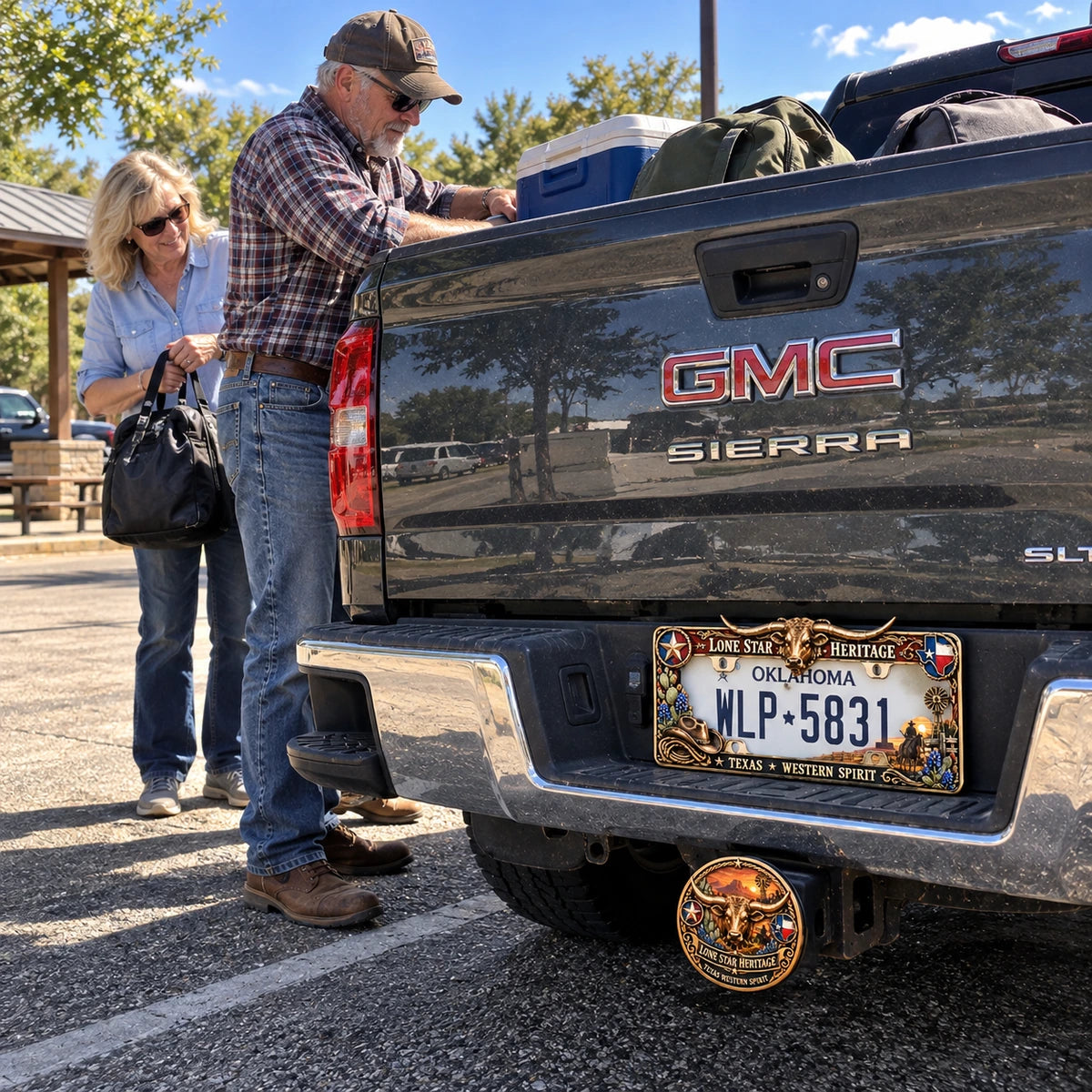 🐂🤠 Texas Longhorn 3D License Plate Frame – Western Cowboy Truck Decor